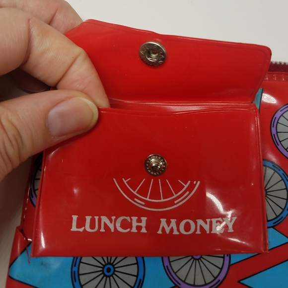Vintage Red Pencil Case with Lunch Money Pouch - Picture 2 of 13